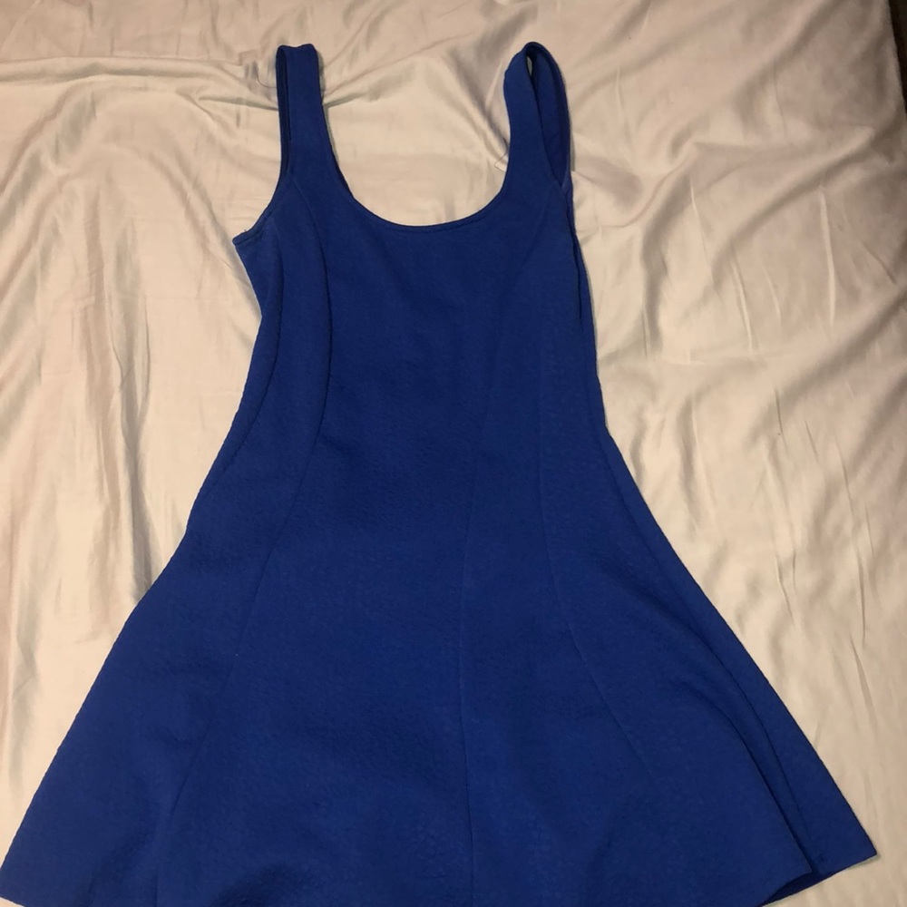 Blue skater dress